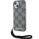 Karl Lagerfeld IML Mono KL Pattern & Cord Hülle für iPhone 15 / 14 / 13 – Schwarz