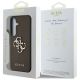 8. Guess Grained Big 4G Logo Small Classic Logo Hülle für Samsung Galaxy S25 braun