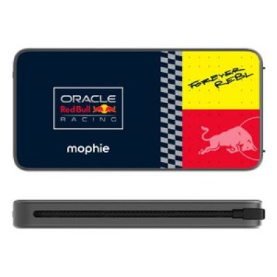 2. Powerbank Mophie Powerstation Plus 10K Red Bull Racing – Powerbank 10000 mAh mit integriertem USB-C- und Lightning-Kabel (1x USB-C-Anschluss)