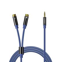 Orico AXRF Audiokabel, 3,5-mm-Klinkenstecker auf 2x Cinch-Buchse, 1,5 m – blau