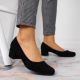 10. Sergio Leone W SK354C Wildleder-Pumps mit Blockabsatz Schwarz