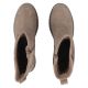 5. Damen-Leder-Stiefeletten in Beige mit Raffungen Filippo DBT6402