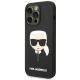 2. Karl Lagerfeld Silikonhülle mit Karls Kopf für iPhone 14 Pro Max – Schwarz
