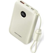 Vention Powerbank 10000mAh 2 x USB-C 1 x USB-A mit Display 22,5W beige