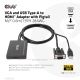 3. CLUB3D CAC-1720 Kabeladapter 0,6 m HDMI Typ A (Standard) VGA (D-Sub) + USB Schwarz