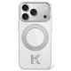 Karl Lagerfeld IML Ring Stand 360 Kameo Metal MagSafe Hülle für iPhone 17 Pro Max / 18 Pro Max - Transparent