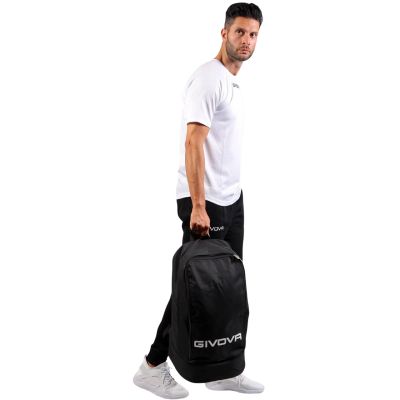 12. Rucksack Givova Zaino mit verstärktem Boden, schwarz B007-0010-UNICA