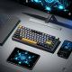 6. Machenike K600-B82W Kabellose mechanische Gaming-Tastatur mit Hintergrundbeleuchtung, GR Silver Switches - Schwarz