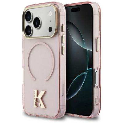 Karl Lagerfeld IML K Head Logo MagSafe Hülle für iPhone 17 Pro Max - Pink