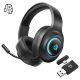 19. QCY Heroad V200 Tri-Mode Gaming-Kopfhörer mit 7.1-Sound, 240 Stunden Akkulaufzeit und abnehmbarem Mikrofon – Schwarz