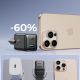 11. Joyroom JR-TG8 GaN 45W USB-C + USB-A Wandladegerät – Schwarz