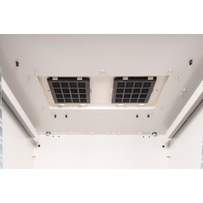 20. Digitus 19" 9U 600x600 Wand-Netzwerkschrank, Volltür, grau, ungeteilt, montiert, IP55, 100 kg
