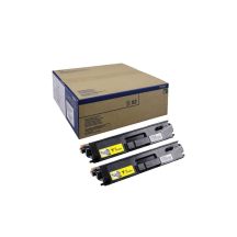 Brother TN-900YTWIN Tonerkartusche, 2 Stück, Original Gelb