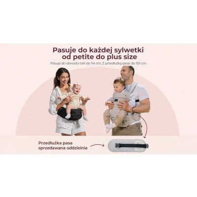 4. Momcozy Hüftsitz-Babytrage Schwarz Medium | Hüftsitz | Ergonomisch, Schwarz, Größe M