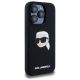 4. Karl Lagerfeld KLHMP15LSKHPPLK iPhone 15 Pro 6,1" schwarz/schwarz Hardcase Silikon Karl Head Print MagSafe