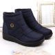 12. News W EVE437B marineblaue Schneestiefel mit Keilabsatz