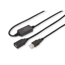 DIGITUS DA-73101 Kabel (USB M - USB F; 15 m; schwarz)