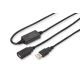 DIGITUS DA-73101 Kabel (USB M - USB F; 15 m; schwarz)