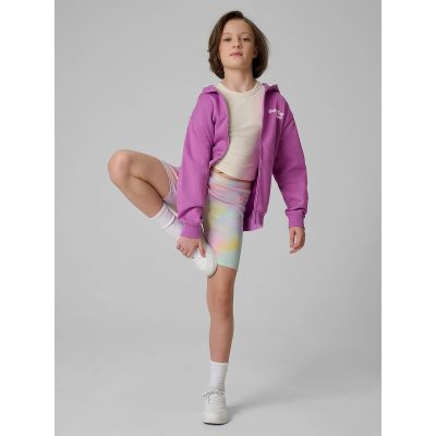 3. Mädchen-Sweatjacke mit Kapuze im Loose Fit 4F 4FJRSS26TSWSF2902-51S