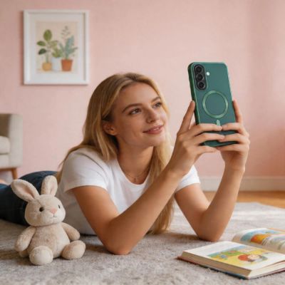 6. Tech-Protect MagFlex MagSafe Hülle für Samsung Galaxy A37 5G – Transparent Grün