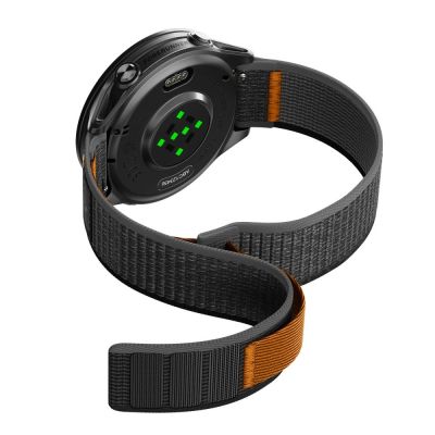 4. Spigen Athlex Airna Garmin Schnellverschluss-Armband 22 mm – Schwarz und Orange