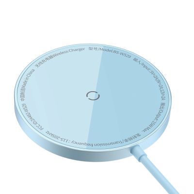 8. Baseus Simple Mini3 magnetisches Ladegerät MagSafe Qi 15W blau