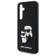 5. Karl Lagerfeld 3D Rubber Karl&Choupette Hülle für Samsung Galaxy S24 FE - Schwarz