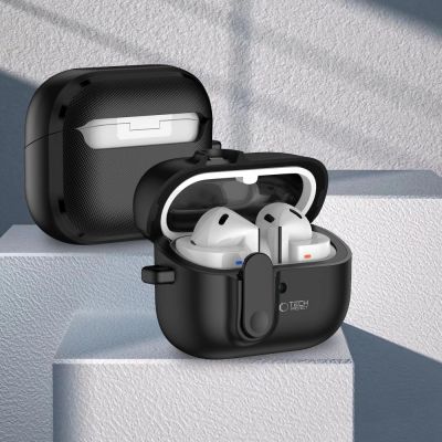 3. Tech-Protect Slim Hook Hülle für Samsung Galaxy Buds 3 / 3 Pro – Schwarz