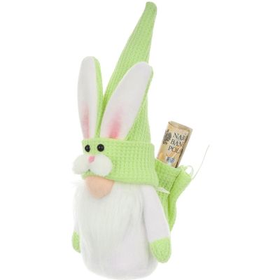 3. Grüner Hase, 20 cm, mit Geschenktüte, Frühlingsdekoration