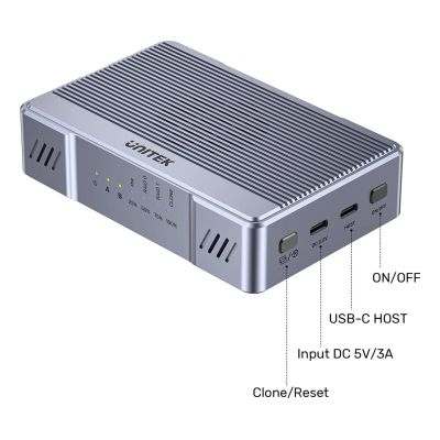 13. Unitek-Gehäuse mit 2x M.2 20 Gbit/s RAID0, RAID1 + Klonen