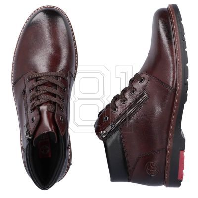 26. Rieker M RKR625 bequeme Lederstiefelette mit Wollfutter, braun