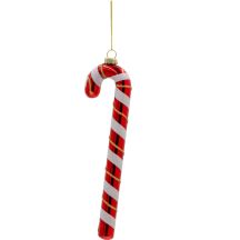MICA Glas-Christbaumschmuck in Form einer Zuckerstange