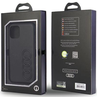 6. Audi Kunstleder iPhone 11 Pro 5,8" schwarz/schwarz Hardcase AU-TPUPPCIP11-TT/D1-BK