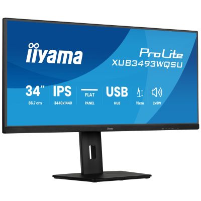 iiyama XUB3493WQSU-B6 34" UW IPS-Panel 3440x1440 120Hz 21:9 400cd/m² 1000:1 1ms