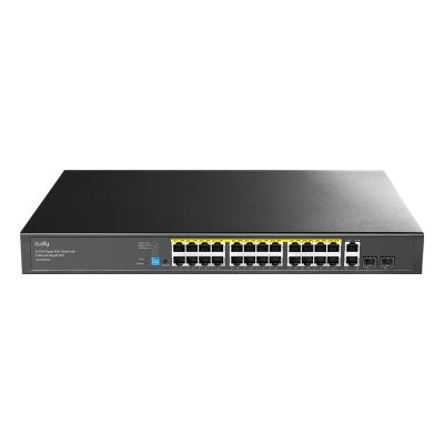 6. Cudy GS1026PS2 Switch, unmanaged Gigabit Ethernet (10/100/1000) mit PoE-Unterstützung, Schwarz