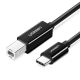 Ugreen US241 USB-C 2.0 - USB-B-Kabel 1 m - Schwarz