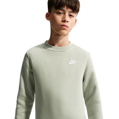 3. Nike Sportswear Club Fleece Kinder-Sweatshirt Hellgrün FD3006 304
