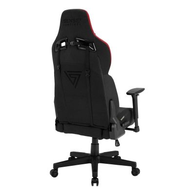 6. SENSE7 Sentinel Gaming-Stuhl, gepolsterter Sitz, Schwarz, Rot