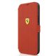 2. Ferrari FESPEFLBKP12SRE iPhone 12 mini 5.4" rot/rotes Buch On Track Perforated