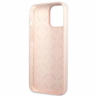 8. Guess GUHCP13XLSLMGLP iPhone 13 Pro Max 6,7" hellrosa/hellrosa Hardcase Silikon Script Gold Logo