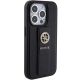 4. Guess Grip Stand 4G Saffiano Strass Hülle für iPhone 15 Pro Max - Schwarz
