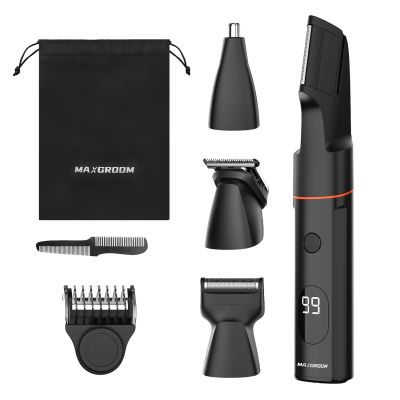 21. MAXGROOM LK-881 Multifunktionstrimmer mit austauschbaren Aufsätzen – schwarz