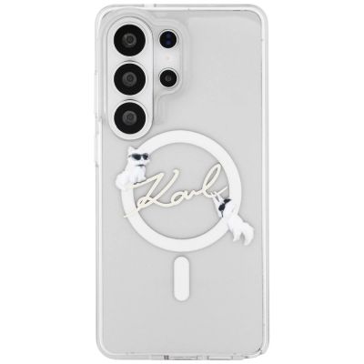 3. Karl Lagerfeld IML KC Script MagSafe Hülle für Samsung Galaxy S26 Ultra - Transparent