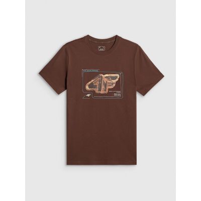 5. Herren-T-Shirt mit Aufdruck, regulär, Größe 4F 4FRSS26TTSHM4230-81S