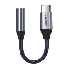 Ugreen Kopfhöreradapter mit 3,5 mm Miniklinke auf USB Typ C 10 cm grau (30632)
