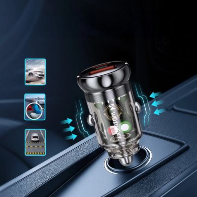 5. Wozinsky 65W Autoladegerät USB-C PD 65W / USB-A 45W QC 3.0 - Schwarz