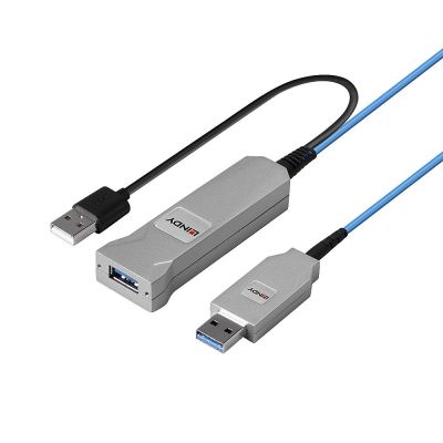5. Lindy 43345 USB-Kabel USB 3.2 Gen 1 (3.1 Gen 1) 30 m USB A 2 x USB A Blau, Silber