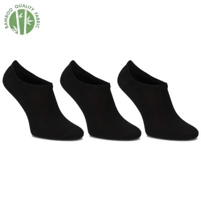 Filippo SD-SO02 kurze Damensocken aus Bambus in Schwarz