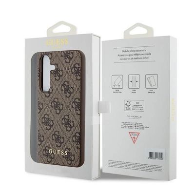 8. Guess 4G Metal Gold Logo Hülle für Samsung Galaxy A35 – braun