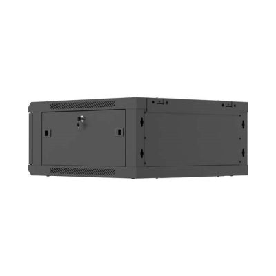 9. LANBERG Wandregalschrank 19" 4HE 600x600 SCHWARZ PERFORIERTÜREN (FLACHVERPACKT)